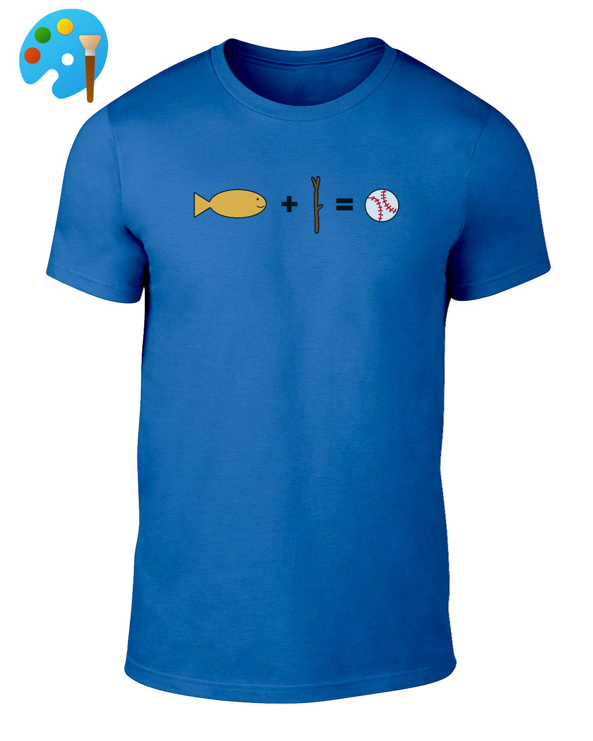 T-shirt 100% Cotton | MS Paint Logo | Royal Blue