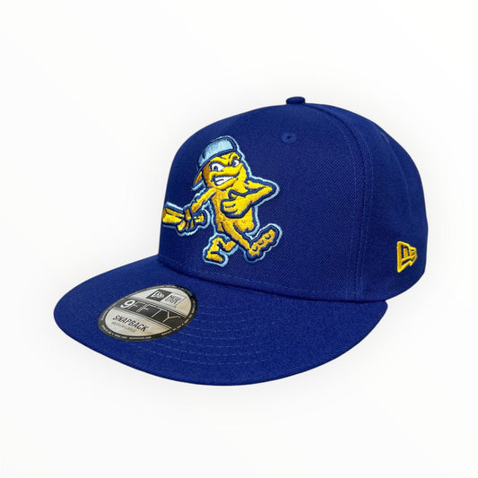 DubSea Fish Sticks New Era 9FIFTY roal blue snapback minor league baseball hat.