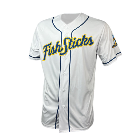 Fish Sticks 2022 White On Field Jersey