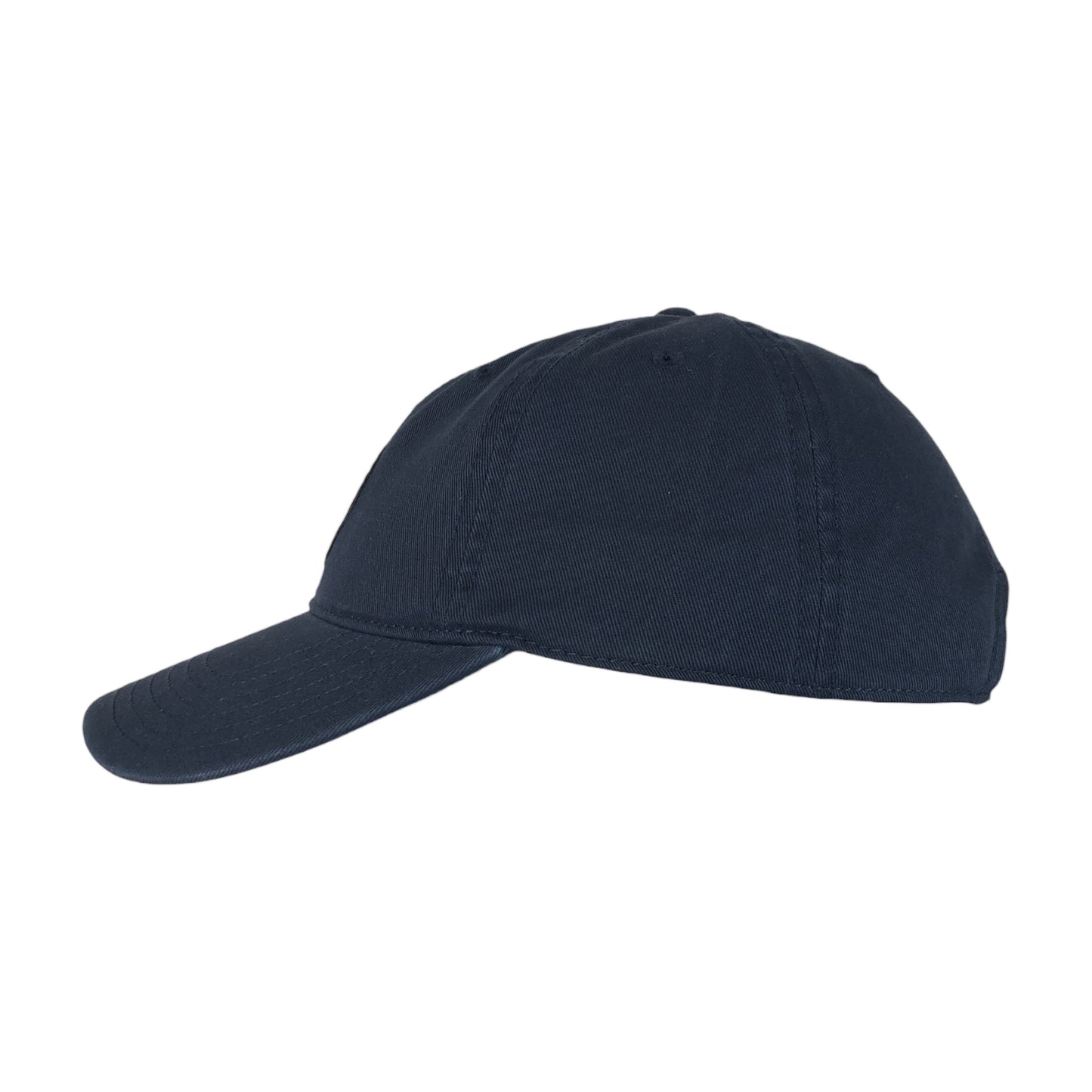 Side of the DubSea Fish Sticks navy blue adjustable dad hat.