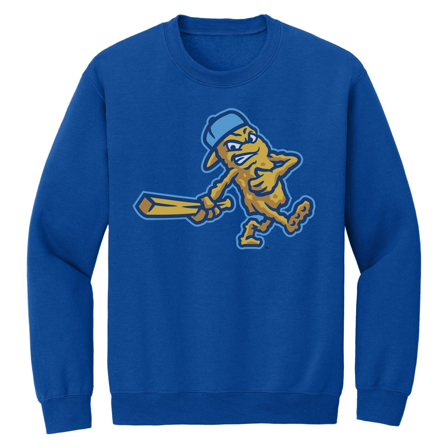 Crew Neck Sweatshirt | Fish Sticks Primary Logo | Royal Blue