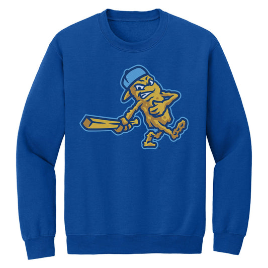 Crew Neck Sweatshirt | Fish Sticks Primary Logo | Royal Blue