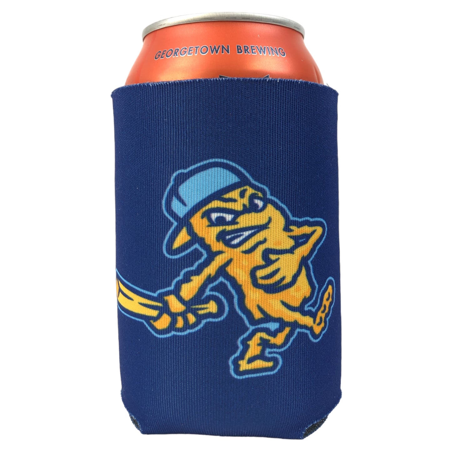 DubSea Fish Sticks can cooler with Georgetown Brewing beer can.