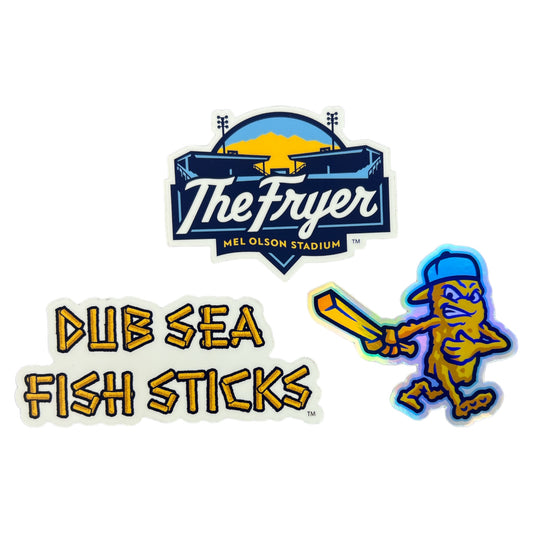 New_3_Sticker_Pack_Holographic_Crispy_The_Fryer_Dubsea_Fish_Sticks_Word_Stickers