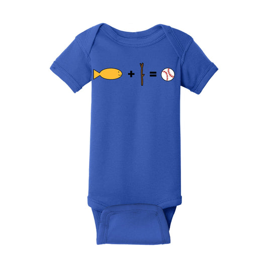 Rabbit Skins Infant Bodysuit Onesie | MS Paint Logo | Royal Blue