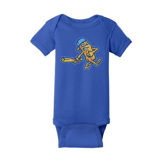 Rabbit Skins Infant Bodysuit Onesie | Primary Logo | Royal Blue