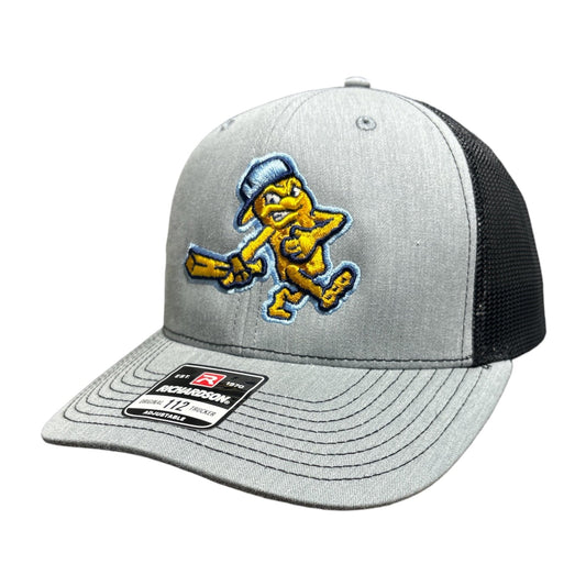 Trucker Hat | Fish Sticks Logo | Richardson 112 | Grey and Black