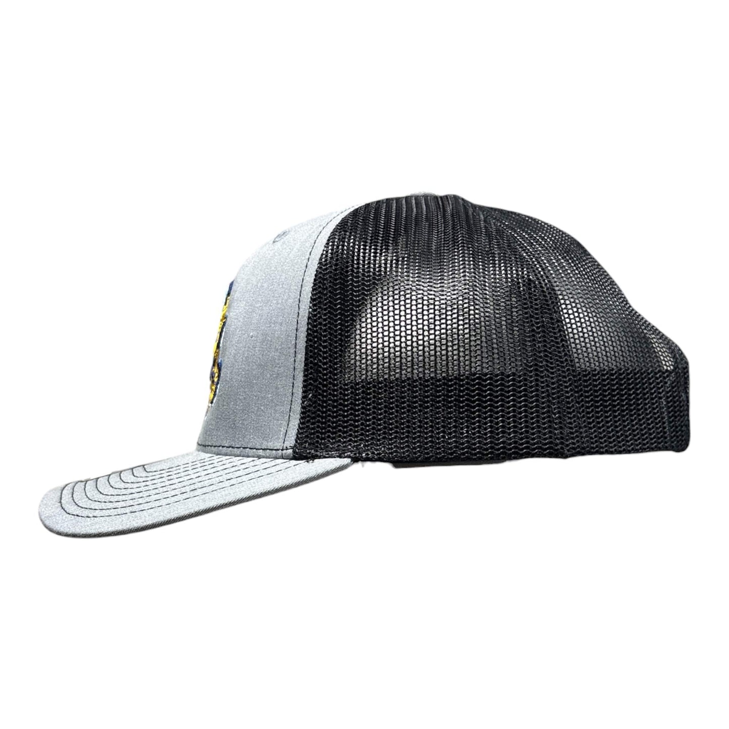 Trucker Hat | Fish Sticks Logo | Richardson 112 | Grey and Black